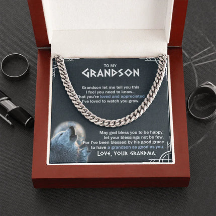To My Grandson - You Are Loved And Appreciated - Cuban Link Chain SO123T - Charming Present