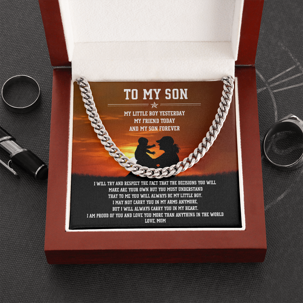 To My Son - I Am Proud Of You - Cuban Link Chain SO84