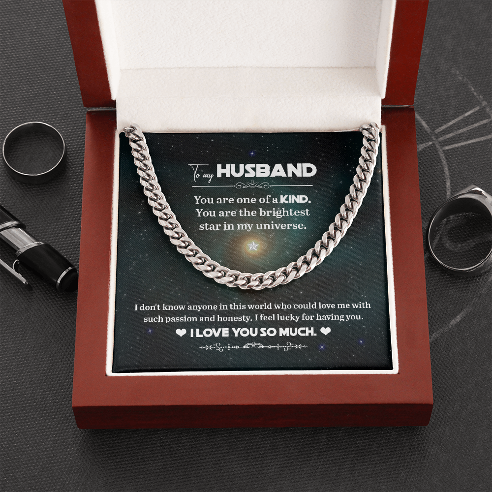 To My Husband - You Are One Of A Kind - Cuban Link Chain KT07