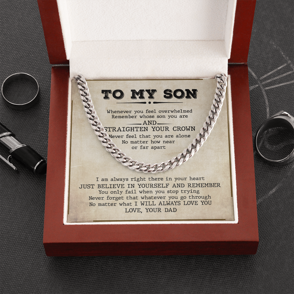 To My Son - I Will Always Love You - Cuban Link Chain SO73V