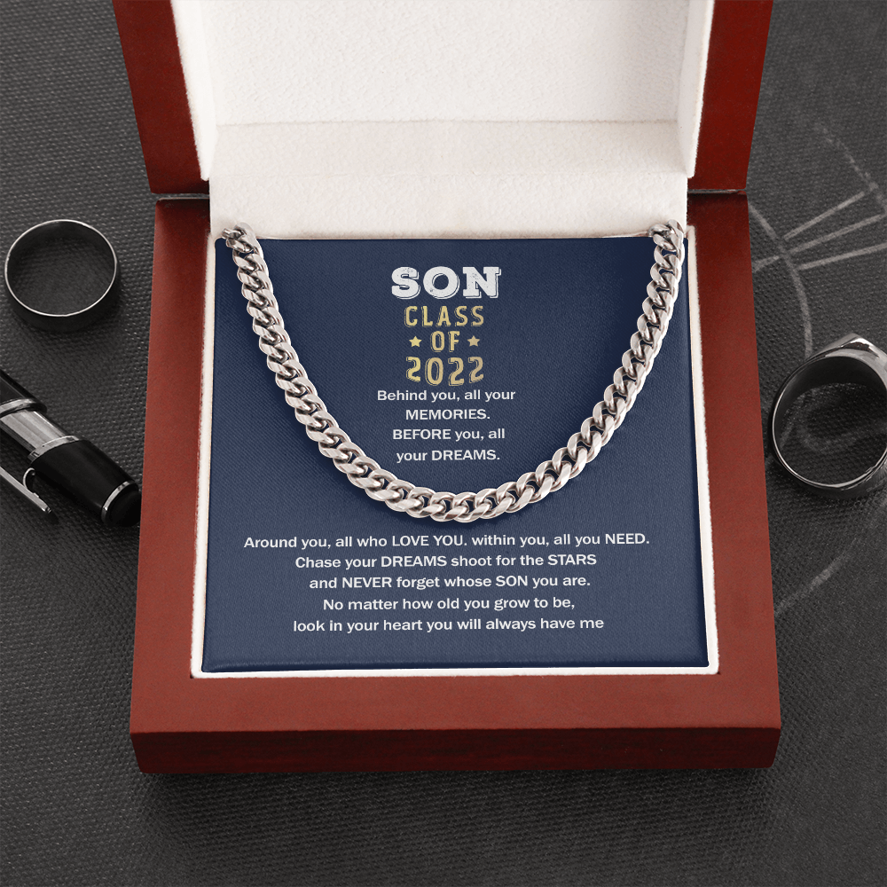 To My Son - You Will Always Have Me Graduation - Cuban Link Chain SO79V