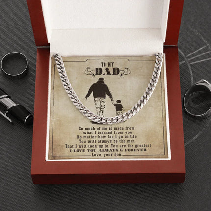 To My Dad - You Will Always Be My Man - Cuban Link Chain SO130V - Charming Present