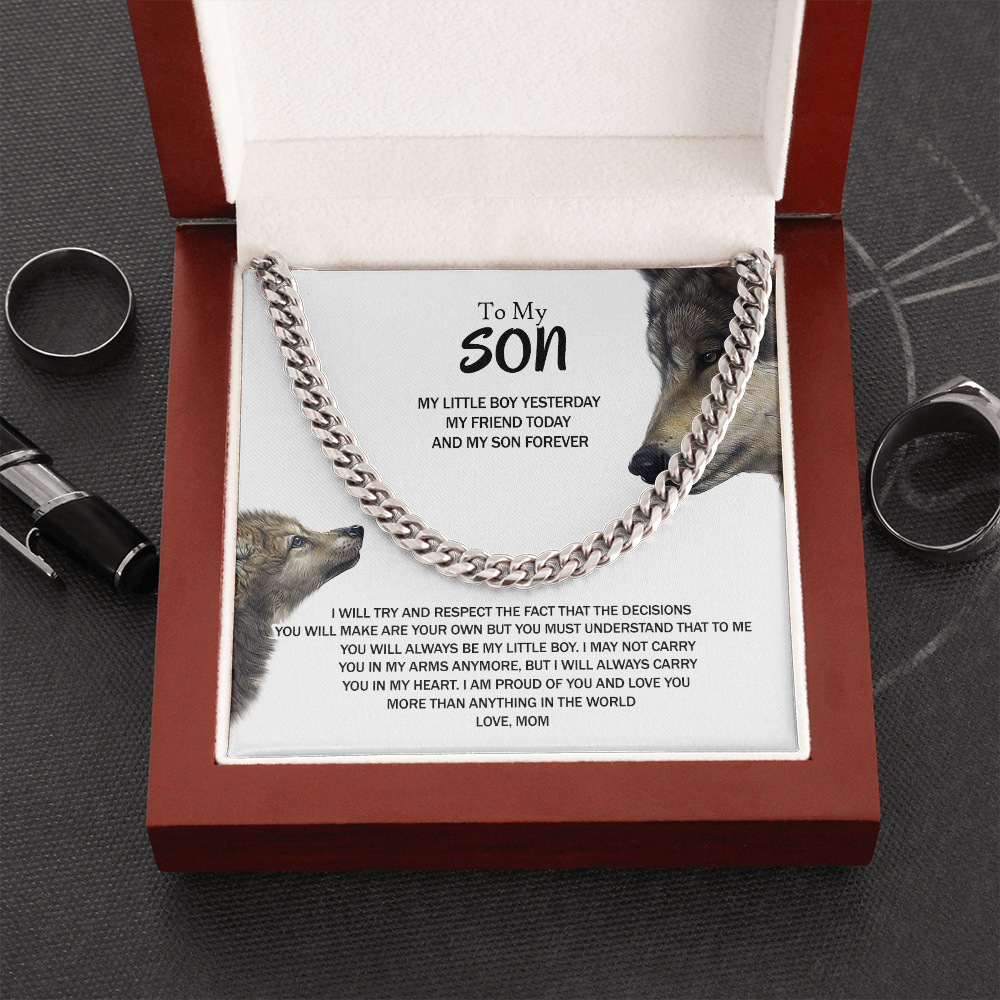 To My Son - My Little Boy Forever - Cuban Link Chain SO98V