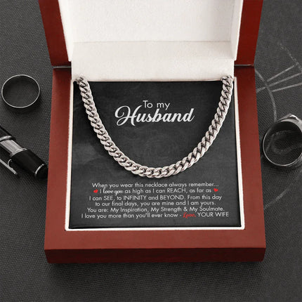 To My Husband - Infinity And Beyond - Cuban Link Chain KT09 - Charming Present