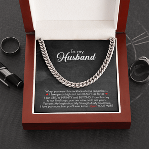 To My Husband - Infinity And Beyond - Cuban Link Chain KT09