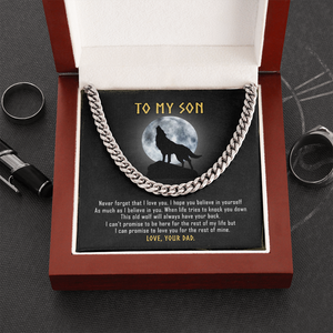 To My Son - Never Forget That I Love You - Cuban Link Chain SO118V
