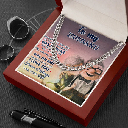 To My Husband Meeting You Was Fate Cuban Link Chain SO13v5 - Charming Present
