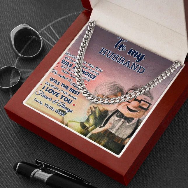 To My Husband Meeting You Was Fate Cuban Link Chain SO13v5 - Charming Present