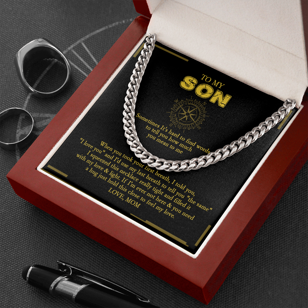 To My Son - Loved More Than You Know - Cuban Link Chain SO108V