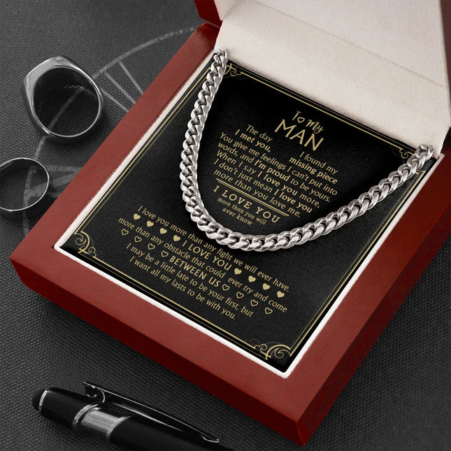 To My Man - My Missing Piece - Cuban Link Chain KT10 - Charming Present