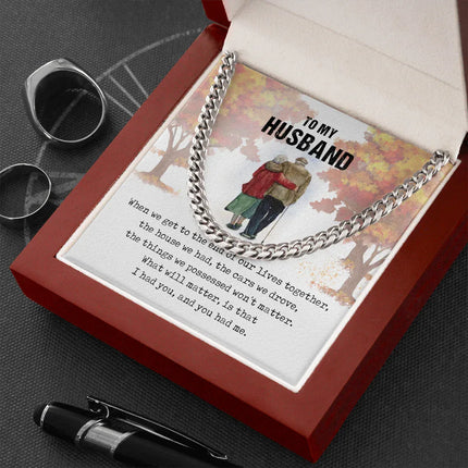 To My Husband - I Had You - Cuban Link Chain SO58 - Charming Present