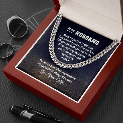 To My Husband - You Are My Everything - Cuban Link Chain KT06 - Charming Present