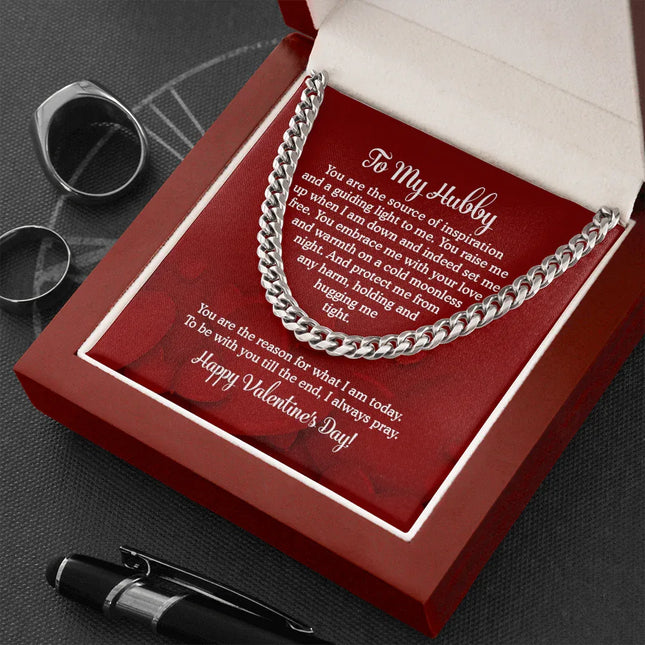 To My Hubby - Happy Valentine's Day - Cuban Link Chain KT15 - Charming Present