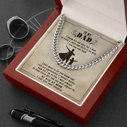 To My Dad - You Will Always Be My Dad & My Hero - Cuban Link Chain SO133V - Charming Present