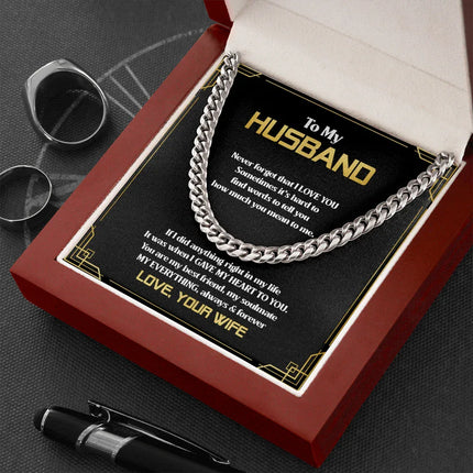 To My Husband - You Are My Everything - Cuban Link Chain SO83T - Charming Present