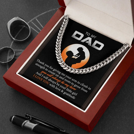 To My Dad - I Love You With Love And Gratitude - Cuban Link Chain SO128T - Charming Present