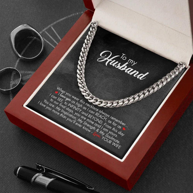 To My Husband - Infinity And Beyond - Cuban Link Chain KT09 - Charming Present