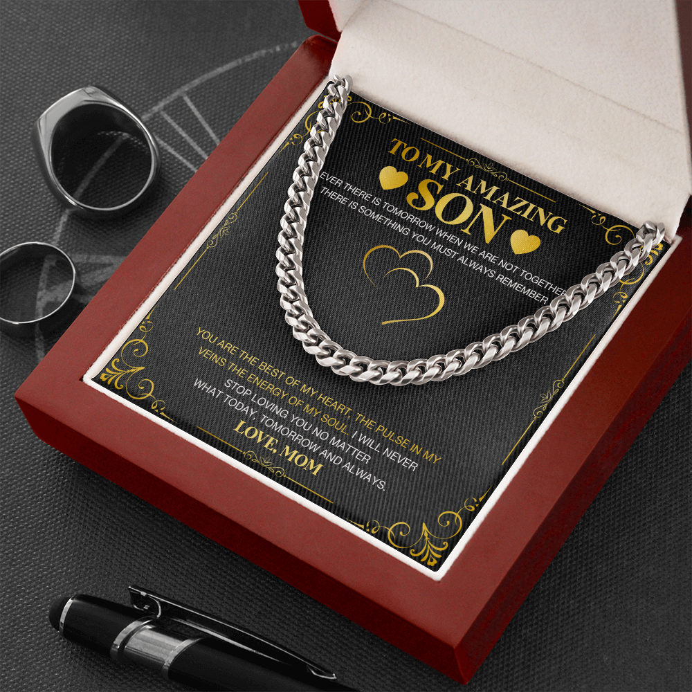 To My Amazing Son - Always Remember - Cuban Link Chain KT25