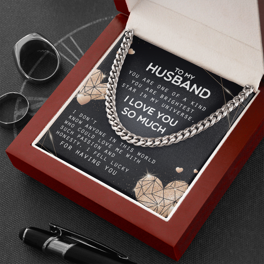 To My Husband - I Love You So Much - Cuban Link Chain KT20