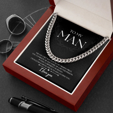 To My Man - Found My Missing Piece - Cuban Link Chain SO102V - Charming Present