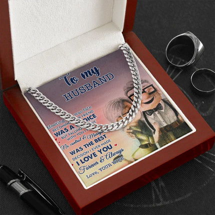 To My Husband Meeting You Was Fate Cuban Link Chain SO13v5 - Charming Present