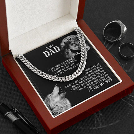 To My Dad I - Will Always Your Little Boy - Cuban Link Chain SO129V - Charming Present