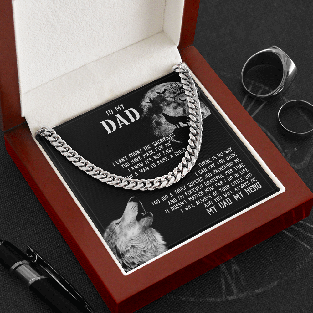 To My Dad I - Will Always Your Little Boy - Cuban Link Chain SO129V