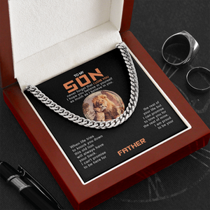 To My Son - I Am Proud To Be Your Father - Cuban Link Chain SO117T