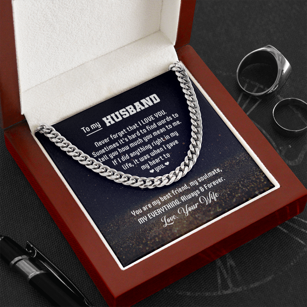 To My Husband - You Are My Everything - Cuban Link Chain KT06