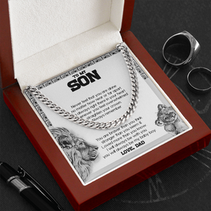To My Son - I Will Always Be With You - Cuban Link Chain SO87T