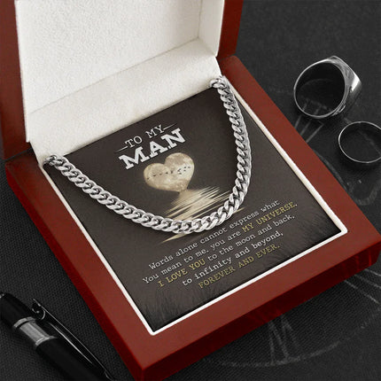 To My Man - I Love You Forever & Ever - Cuban Link Chain SO81V - Charming Present