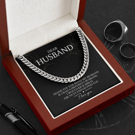 Dear Husband - Thank You For Being My Husband - Cuban Link Chain SO101T - Charming Present