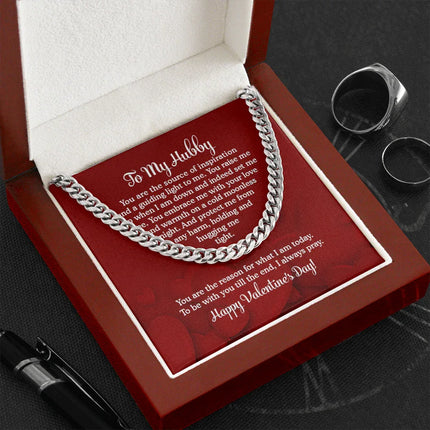 To My Hubby - Happy Valentine's Day - Cuban Link Chain KT15 - Charming Present