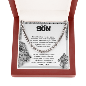 To My Son - I Will Always Be With You - Cuban Link Chain SO87T