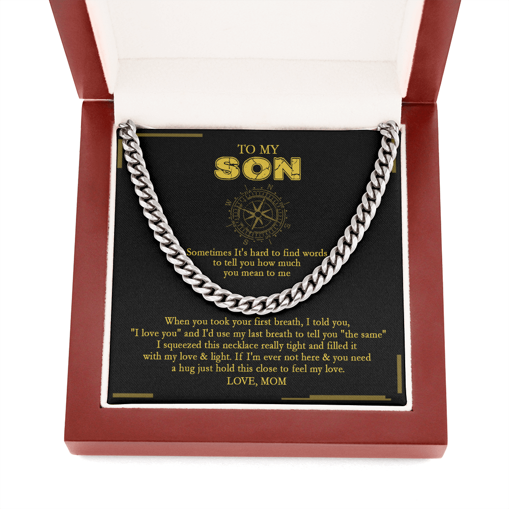 To My Son - Loved More Than You Know - Cuban Link Chain SO108V