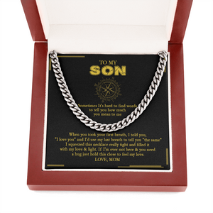 To My Son - Loved More Than You Know - Cuban Link Chain SO108V