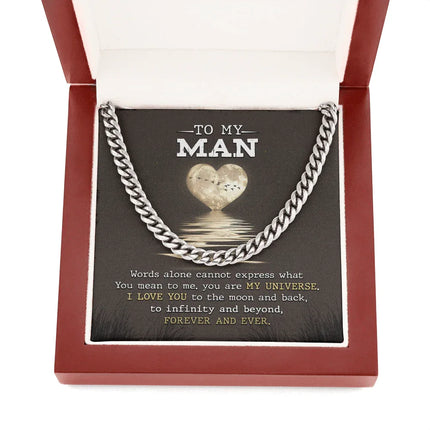 To My Man - I Love You Forever & Ever - Cuban Link Chain SO81V - Charming Present