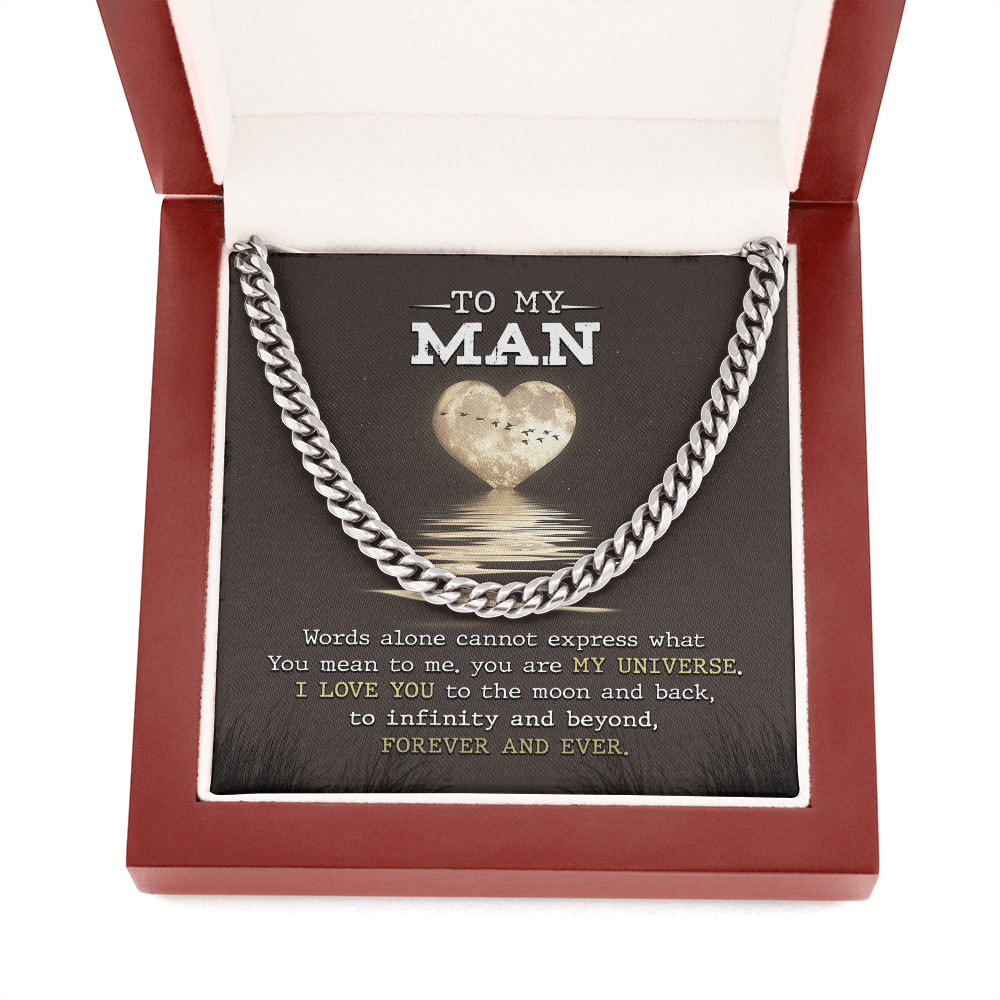 To My Man - I Love You Forever & Ever - Cuban Link Chain SO81V