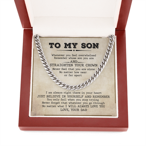 To My Son - I Will Always Love You - Cuban Link Chain SO73V