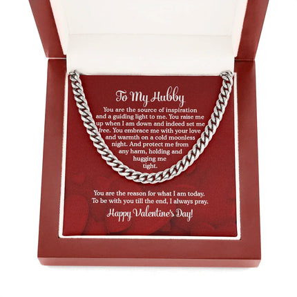 To My Hubby - Happy Valentine's Day - Cuban Link Chain KT15 - Charming Present