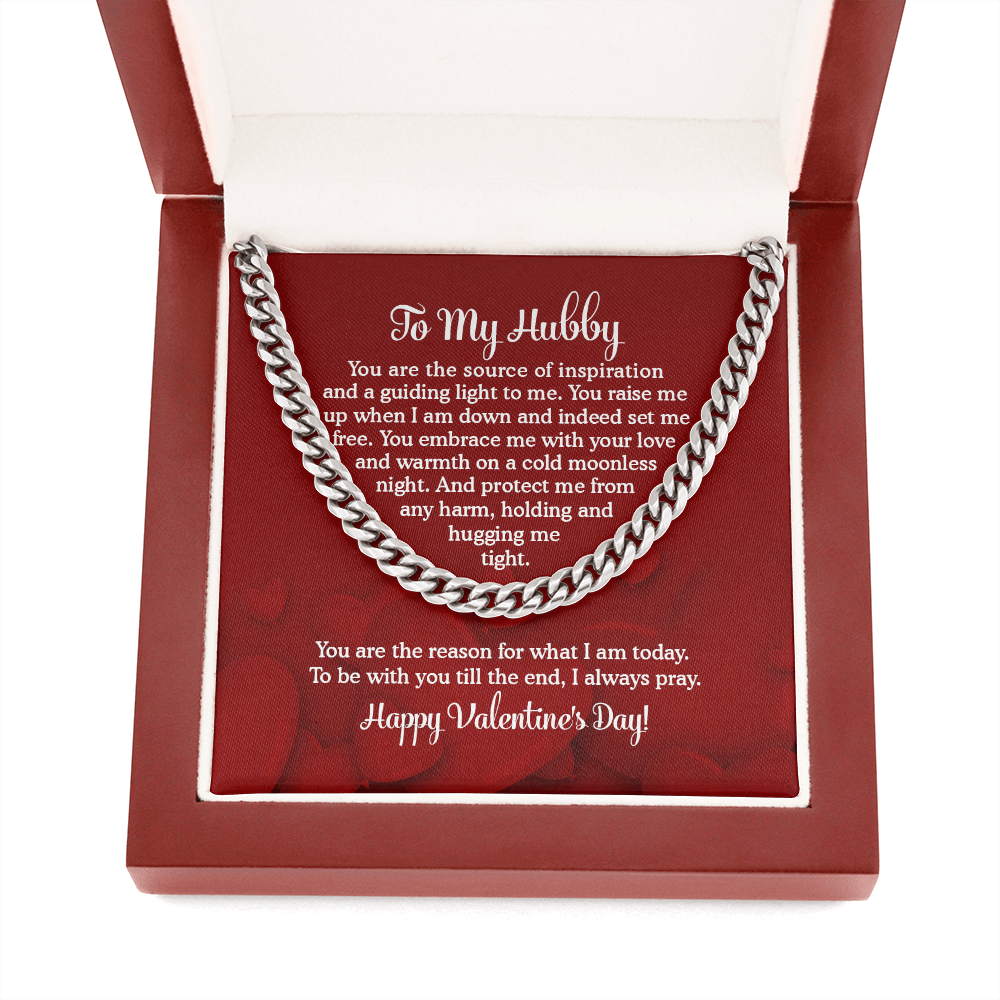 To My Hubby - Happy Valentine's Day - Cuban Link Chain KT15