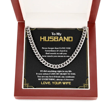 To My Husband - You Are My Everything - Cuban Link Chain SO83T - Charming Present
