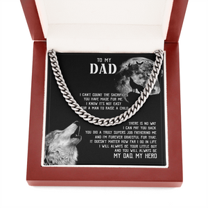 To My Dad I - Will Always Your Little Boy - Cuban Link Chain SO129V