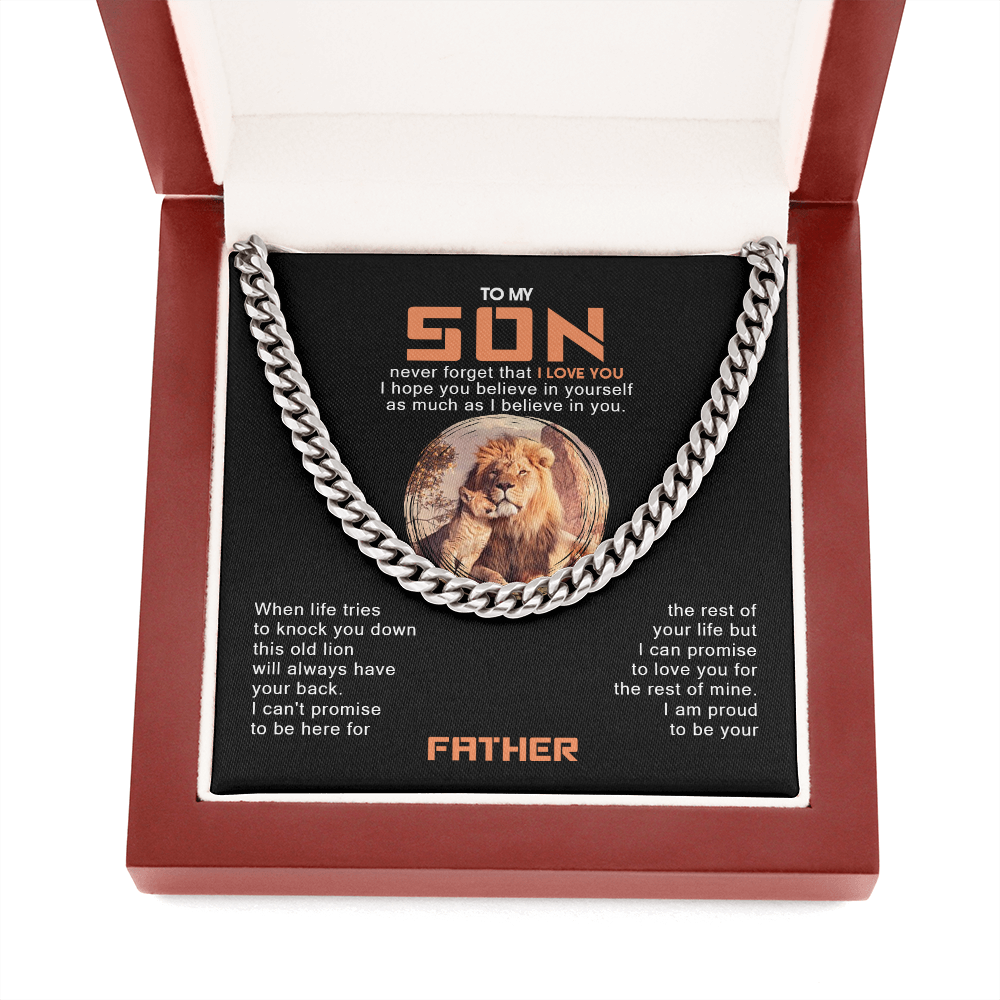 To My Son - I Am Proud To Be Your Father - Cuban Link Chain SO117T