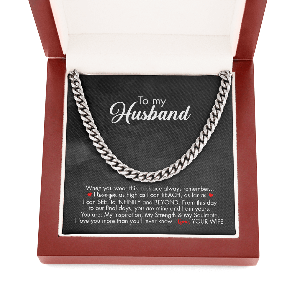 To My Husband - Infinity And Beyond - Cuban Link Chain KT09