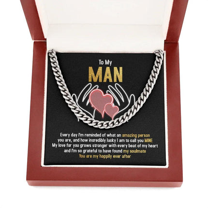 To My Man - You Are My Happily Ever After - Cuban Link Chain SO94T - Charming Present