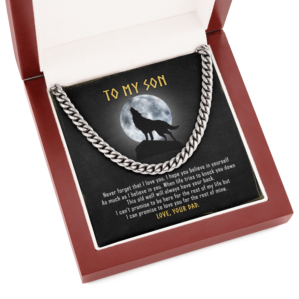 To My Son - Never Forget That I Love You - Cuban Link Chain SO118V