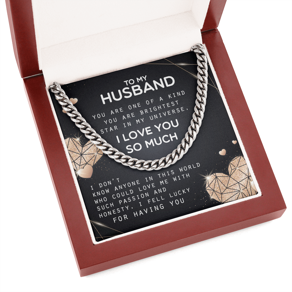 To My Husband - I Love You So Much - Cuban Link Chain KT20