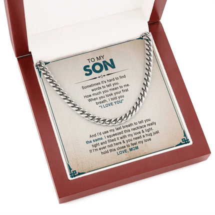 To My Son - You Mean The Word To Me - Cuban Link Chain SO93V - Charming Present