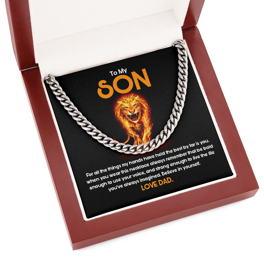 To My Son - Believe In Yourself As Much As I Believe In You - Cuban Link Chain SO85T